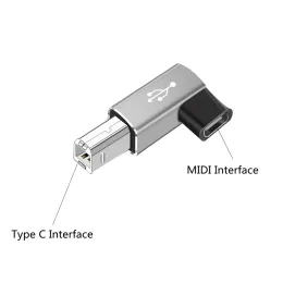 Native Musikinstrumente USB -Schnittstelle USB -Typ C Weiblich zu USB B Männlicher Konverter für den Drucker Midi Controller -Tastatur