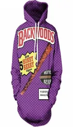 2018 Fashion Backwoods عسل التوت Crewneck Sweatshirts Womenments Hoodies Casual Foods 3D Print Pullovers TS134280627