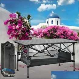 Gear Storage And Maintenance Furnishings Outdoor Folding Table Portable Cam Picnic Tralight Field Car Barbecue Lightweight Drop Delive Otvqs