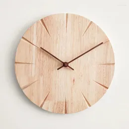 Orologi da parete Orologio in legno stile moderno e minimalista Quarzo silenzioso creativo per la decorazione della camera da letto del soggiorno di casa