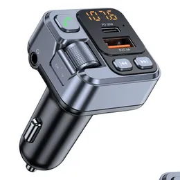 Bluetooth Car Kit Neue FM -Sender Hands Kits 5.1 MP3 Player Stereo -Modator PD30W Schnellladungs Aux Adapter Drop Lieferung Automobile OTTCD