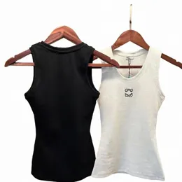 Women Knits Tank Top Designer broderi Vest Sleewel Breattable Sticked Pullover Womens Sport Tops R789#