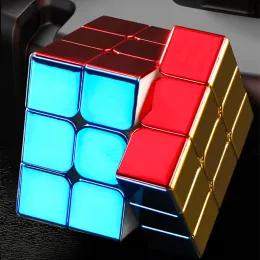 Shengshou plätering 3x3x3 Magnetic Magic Cube Professional Speed ​​Puzzle Cubo Magico Education Toy Games Birthday Christmas Gifts