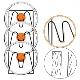 Magazyn kuchenny 2PCS Pokrywa stojak na 3 -poziomowy metalowy ścianę/drzwi montowany na ścianie szafki szafki naczynia kuchenne