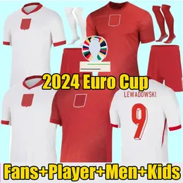 24 25 Polen Soccer Jerseys Lewandowski 2024 Euro Cup Home Away Polska National Team Milik Piszczek Piatek Grosicki Krychowiak Zielinski Football Shirt Men Kids Kit Kit Kit