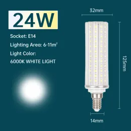 24W LED LAMPADA E27 E14 für Heimbad Wohnzimmer Beleuchtung Glühbirne Mais Glühbirne 6000k LED Lampe Kronleuchter Schlafzimmer