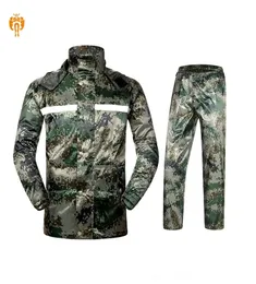 Jinlei Outdoor Camouflage Men039s Fishing Poncho Split Female Waterproof Handing Jinlei Outdoor Camouflage Raincoat Suit Men036297427