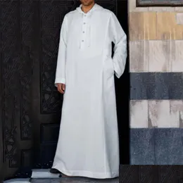 Ethnische Kleidung muslimische Robe Männer Jubba Thobes Arabien Kaftan Pour Homme Musman Abaya Qamis Cafan Islamische Mode Islam Kleid Eid Drop Otsn5