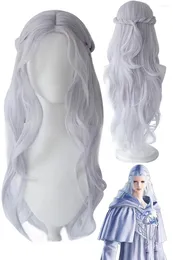 Parte de festas Venat Cosplay Fantasy Wigs Descreva o jogo final XIV Roleplay Sliver Long peruca acessórios femininos de halloween