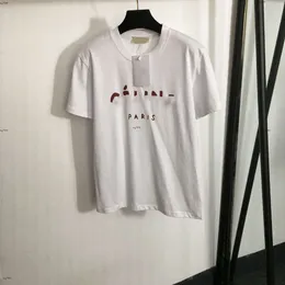 Projektantka T Shirt Kobietowe odzież marki dla damskiej letnie topy moda minimalistyczna litera logo Logo krótkie rękawowe damskie koszulka kwiecień 03 kwiecień