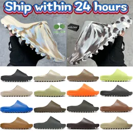 شرائح مصممة للرجال النعال مع صندوق أونيكس العظم Azure Flax Pure Restock Pair Resin