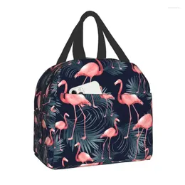 Bolsas de armazenamento verão flamingo isolado para vibrações noturnas ao ar livre alimentos à prova de vazamentos tropicais Lunhana do refrigerador térmico Mulheres homens homens