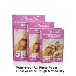 Paper 3r 4r 5r 100 Sheets / Pack 265g Rc Gloss Rough Matte Waterproof Inkjet Printer Photo Paper 6 Inch Photo Paper Office Paper