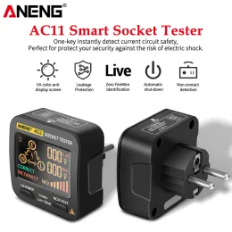 ANENG AC11 Digital Smart Socket Tester Voltage Test Socket Detector US/UK/EU/AU Plug Ground Zero Line Fascheck RCD NCV Test