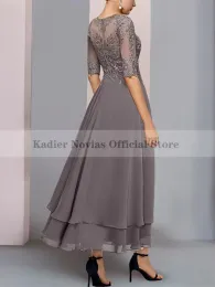 Kadier Novias High Low Mother of the Bride Dresses 2023 with half sleeves wedding guest party dress