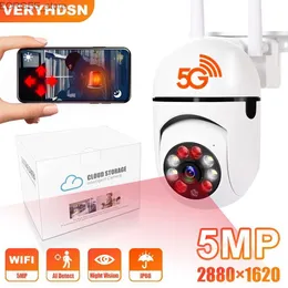 Other CCTV Cameras 5MP Wifi IP Camera PTZ HD video surveillance Camera 4X Digital Zoom AI Human Tracking Night Vision Full Color Outdoor Waterproof Y240403