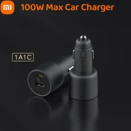 Control Original Xiaomi Car Charger 100W Max Quick Charging For Xiaomi MX 4 USBC USBA 18W For iPhone Samsung Huawei Device