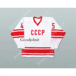 GDSIR Custom White Donald Trump 45 CCCP ryska teamhockey tröja falska nyheter Ny topp ed s-m-l-xl-xxl-3xl-4xl-5xl-6xl