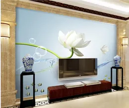 Sfondi decorazione per la casa decorazione 3d murales carta da parati per soggiorno di lotus polo