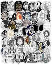 50pcslot Retro Greek Mythology Triple Moon Goddess Stickers Sun Moon Graffiti Sticker för DIY Bagage Laptop Skateboard Motorcycl8317971