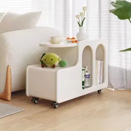 Momo Sidetisch Nordic Cart Creme Wind Abnehmbarer kleiner Couchtisch Wohnzimmer mit Rad Internet Red Side Schrank kleiner Tisch
