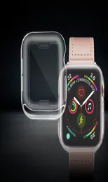 Apple Watch Serisi için Lüks Clear TPU Silikon Saat Kılıfı SE 6 5 4 3 2 Yumuşak Ön Ekran Tam Kapalı Saat Kapağı Iwatch 40 8127504