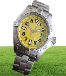 Yüksek Kaliteli Saatler Erkekler Paslanmaz Çelik Sarı Avenger Seawolf Otomatik Mekanik Saat Men039S Dive Wristwatches4957349