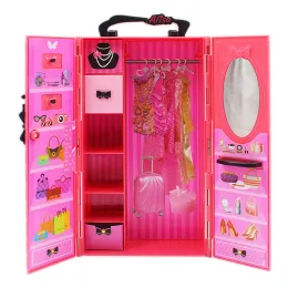 2024 Barbie Closet Set: Wardrobe, Shoe Rack, 15+ Clothes, 47+