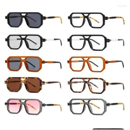 Квадратные солнцезащитные очки для мужчин Женщины голубые светлые оттенки оттенки UV400 солнечные очки