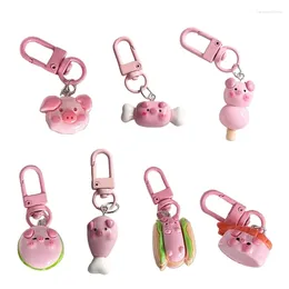 Keychains modische Schweineschlüsselketten -Design -Taschenschlüsselanhänger Keyrings