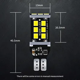 4PCS LED LED LID REVERSE LIGHT BLUB LAMP W16W T15 921 CANBUS لـ BMW E81 E87 E88 E82 E92 E91 E91 E60 F07 F11 E61 1 3 5 Series