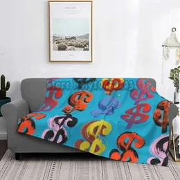 Cobertores Sinal de dólares - sofá de cama de alta qualidade Sofá macio macio Warhol Andy Art Artista Nico Sopa Vintage