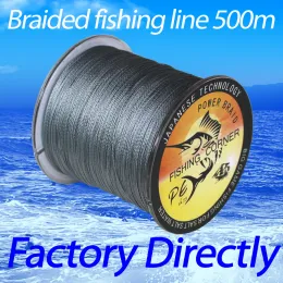 Linee di pesca ad angolo di pesca Super Strong Giappone intrecciata intrecciata 500 m Multifilamento PE Materiale intrecciato 10100 libbre