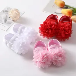 First Walkers Baby Girl Shoes Spring Born Lace Flowers Set di fascia per neonati Anti-slitta