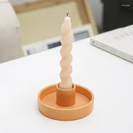 Titulares de vela Titular cerâmica Artística Round Candlestick Display Tabel Peça Centro de decoração Candeliers