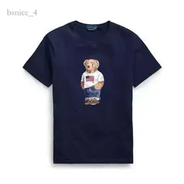 Футболка-поло с медведем, оптовая продажа, высококачественная футболка с медведем из 100% хлопка, футболки с короткими рукавами, США 632