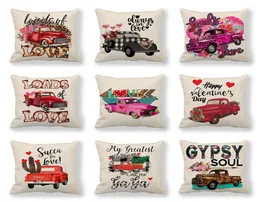 110 Styles Valentines Pillows Case Valentine039S Day Letter Printing Heart Pillow Cover 4545CM SOFA NAP CUSHION COVERS HOME DE7025524