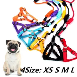 Collari per cani Regolabile imbracatura del giubbotto guinzaglio set cucciolo pet nylon torace a piedi corda di piombo piccoli accessori piccoli grandi