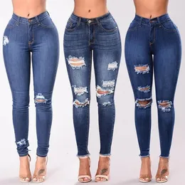 Mulheres esticadas jeans magros jeans Lady High Lápis Longo Pants Longo PRINCIPAIS PERGUNTAS LIVRAS PRINCIPAIS PLURAS S3XL TRUSHERS 240401
