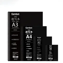 Cadernos de desenho A3 / A4 / A5 Double Spiral Blank Sketchbook Students Sketching com 60 folhas de 110g de papel de papel de papelaria