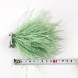Colorful Ostrich Feathers Exquisite Brooch Headwear for Crafts Jewelry Decor Bridal Hairband Brooch Pin Diy Dresse Accessories