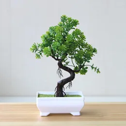 Dekoratif Çiçekler Yapay Saksı Ağaç Bonsai Simülasyon Tesisi Ev Dekor Masa Merkez Parçaları Ofis Partisi Düğün Dekorasyon