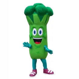 2024 Vendite calde Cute Broccoli Mascot Costume Carnival Party Stage Performance Abito per uomini in costume da donna Halloween
