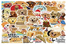 50pcsset plakat Małe wodoodporne naklejki na deskorolkę Golden Retriever Dogy Pets for Notebook Laptop Butelka Hełm Naklejka PVC8580439