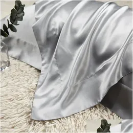 Pillows 100 Pure Silk Pillowcase 2 Pcs Queen King Size For El Home Soft Healthy Cushion Er Pillow Case 4874Cm Y240325 Drop Delivery Ba Ot04Q