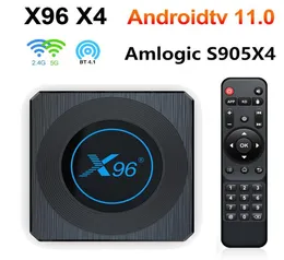 Android 11 TV Box X96 X4 Amlogic S905x4 4G 64GB RGB Light TVBOX Support AV1 8K WIFI BT41 32GB SET TOPBOX X96X4685143