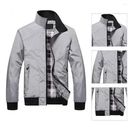 Jackets masculinos Great Spring Jacket Spring Aceplely Solid Color Pockets Use Bouls Men Breathable Respirable