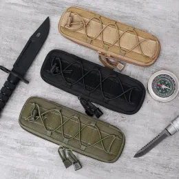 Förpackar Military Molle Pouch Tactical Knife Pouchs Liten midjeväska EDC Tool Hunting Bags Pen Holder Case Airsoft Knives Holster
