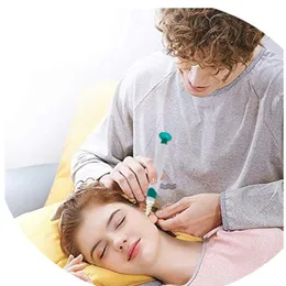 2024 Ear Wax Remover Q Grip Ear Cleaning Tool Kit med Sug Cup Bottom Ear Wax Cleaner 16st ersättare Rengöringsborste för öronvax