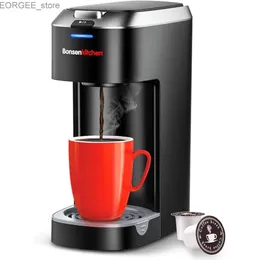 コーヒーメーカーボンセンキッチェンシングルサーブサーブコーヒーメーカーコーヒー醸造者for Kカップポッド高速醸造コーヒーマシン6〜12オンスの醸造サイズY240403